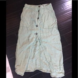 Zara skirt like new! Celery green linen XS 🥗